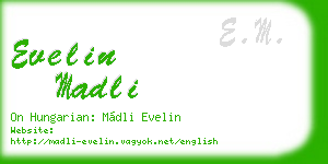 evelin madli business card